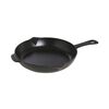 26 cm / 10 inch cast iron Frying pan with pouring spout, black,,large