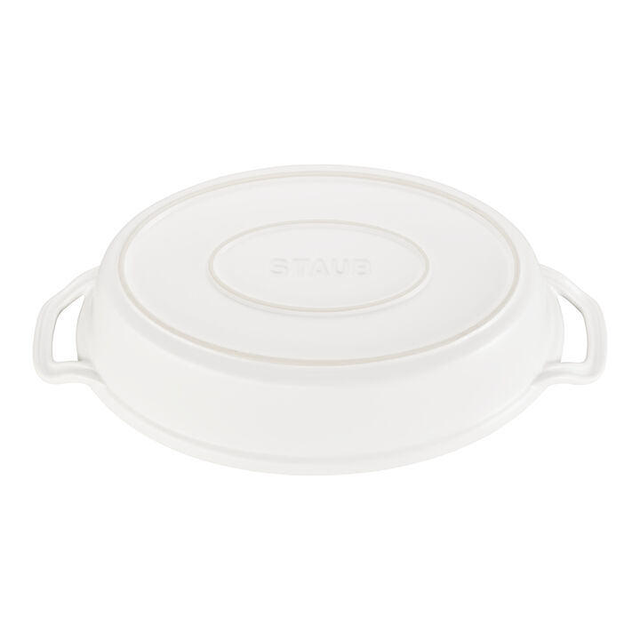 Ceramique,  ceramic Special shape bakeware, matte-white, large 2