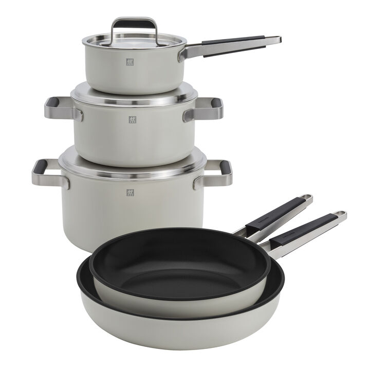 Pure, 8-pc Stainless Steel Cookware Set, Ivory, large 3