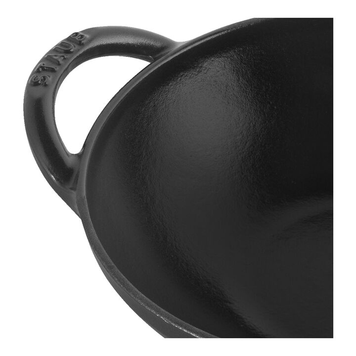 Cast Iron, 6.5-inch, Baby Wok, Black Matte, large 3