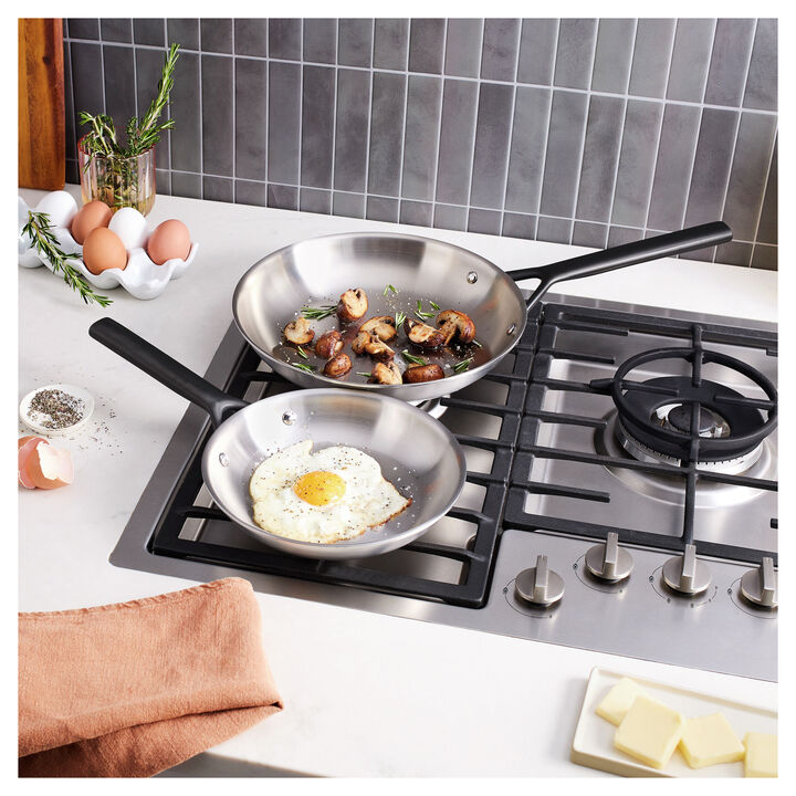 MIlano Stainless Steel, 2-pc, Stainless Steel, Frying Pan Set, large 2