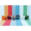 Ceramique, 6 Piece ceramic large rainbow multi-colour large bowl set, mixed Colours, small 4