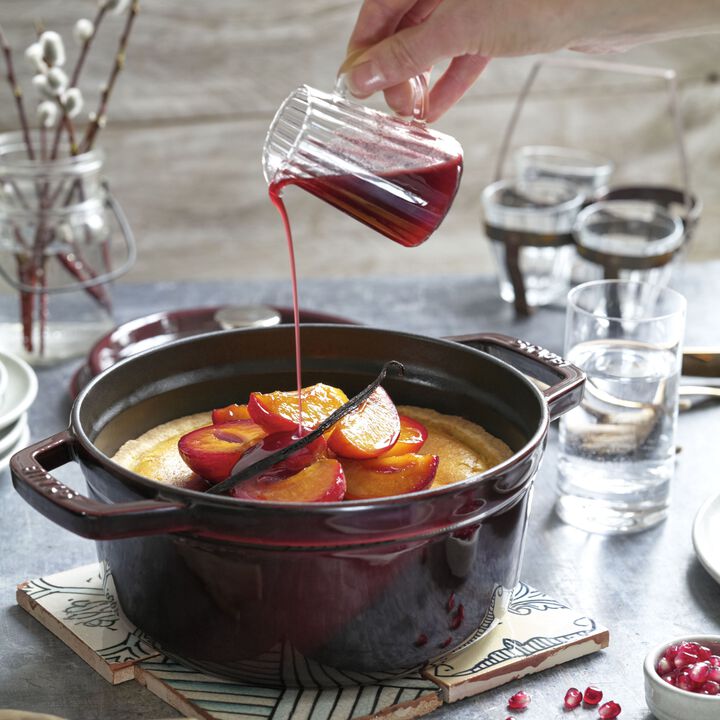 Cast Iron, 2.75 qt, Round, Dutch Oven, Grenadine, large 2