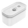 small Vacuum lunch box, plastic, semitransparent-grey,,large