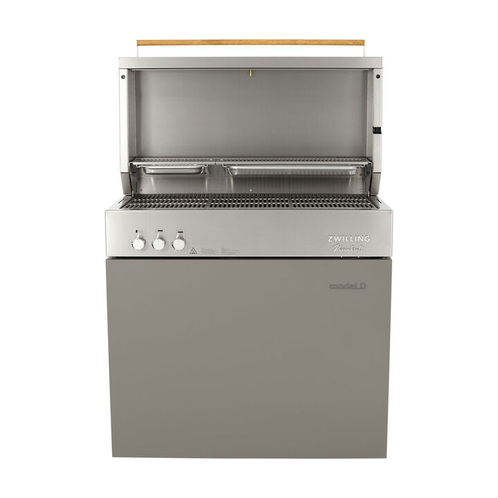 Flammkraft Model D, Propane gas grill, taupe, large 3