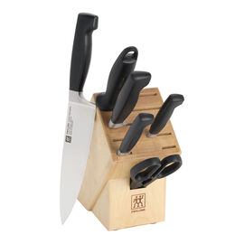 7-pc, Knife block set, natural