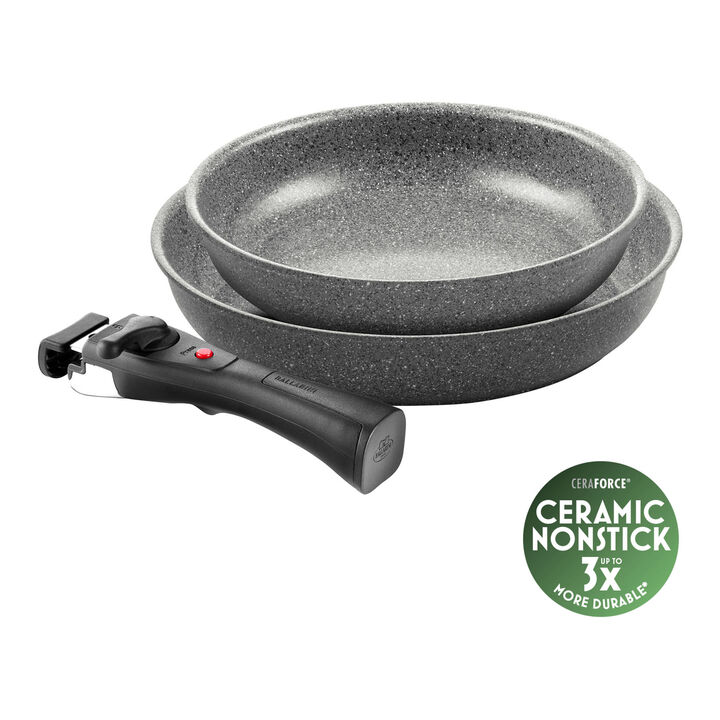 Torre, Set padelle e manico, 3-pz., alluminio, Rivestimento antiaderente senza PFAS, large 1