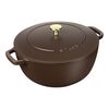 La Cocotte, 26 cm round Cast iron French oven chocolate, small 1