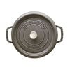 3.8 l cast iron round Cocotte, graphite-grey - Visual Imperfections,,large