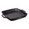 28 x 28 cm square Cast iron Grill pan black,,large