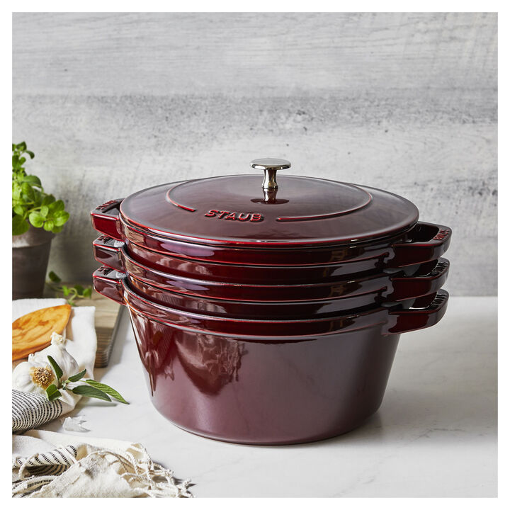 Stackable Set, Stackable Set Large 4 Piece, cast iron, large 2