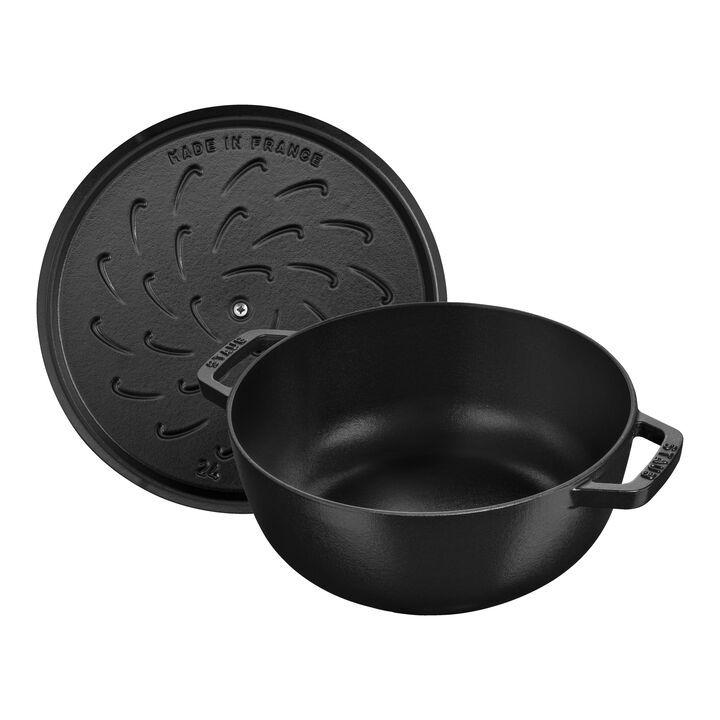 Cast Iron, 3.75 qt, Essential French Oven with Dragon Lid , black matte, large 4