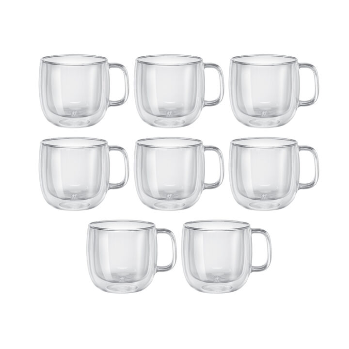 Sorrento Plus, 8 Piece, Cappuccino Mug Set - Value Pack, transparent, large 3