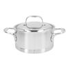 18 cm 18/10 Stainless Steel Stew pot with lid silver,,large