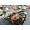 24 x 24 cm square Cast iron Grill pan with pouring spout black,,large