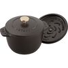 鋳物ホーロー鍋, ラ・ココット de GOHAN 12 cm, ラウンド, ブラック, 鋳鉄, small 4