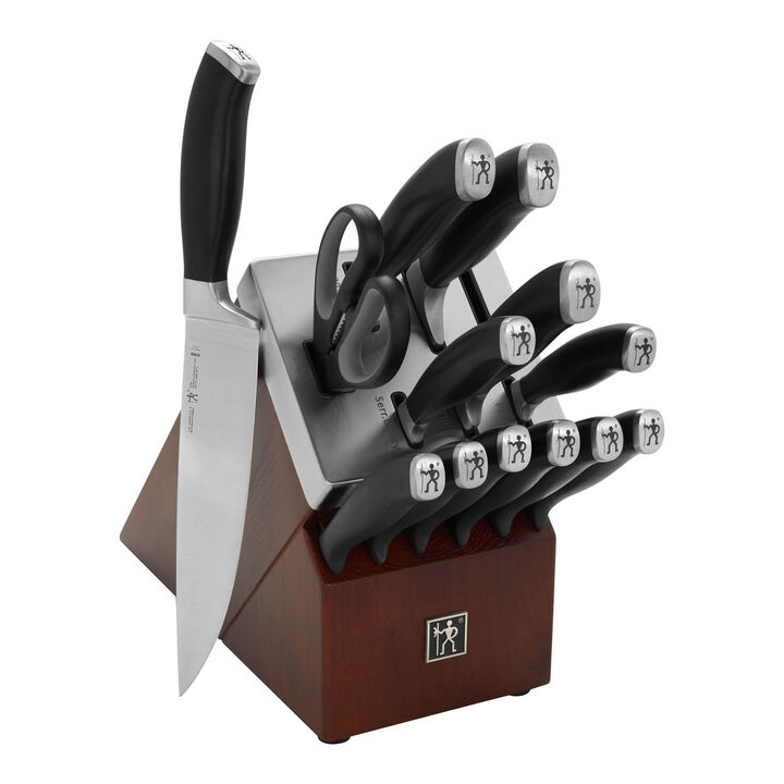 Elan, 14-pcs, Knife block set, brown, large 1