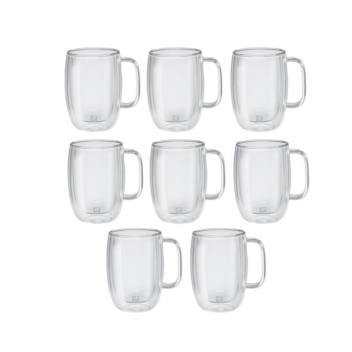Sorrento Plus, 8 Piece, Latte Mug Set - Value Pack, transparent, large 3
