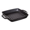Grill Pans, 23 cm square Cast iron Grill pan black, small 1