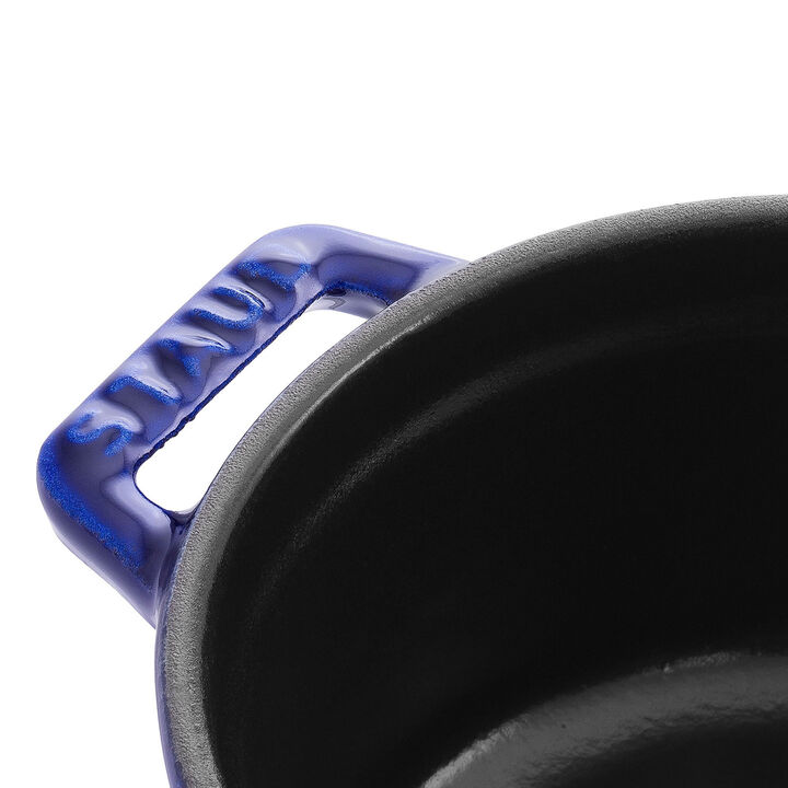 Cast Iron, 0.275 qt, Mini Round Dutch Oven, dark blue, large 3