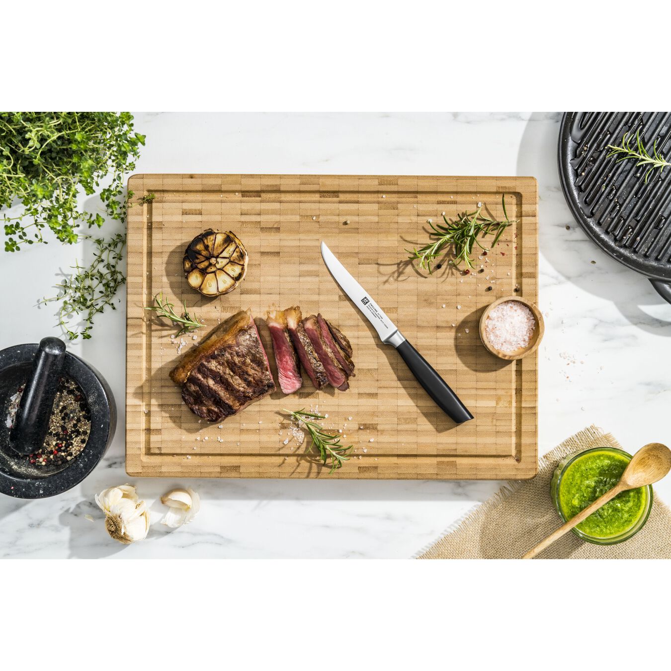 Couteau à steak 12 cm, Blanc,,large 2