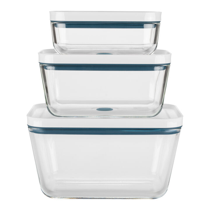 Fresh & Save, S/M/L / 3 Piece Vacuum box set, glass, la-mer, large 3