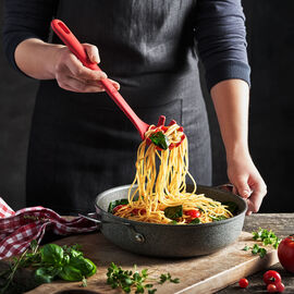 Set med köksredskap, röd silikon