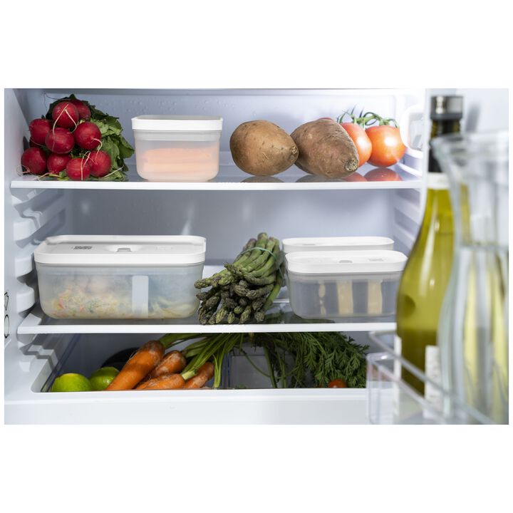 Fresh & Save, Set de lunch box sous vide, 3 pièces / L, gris semi-transparent, plastique, large 2