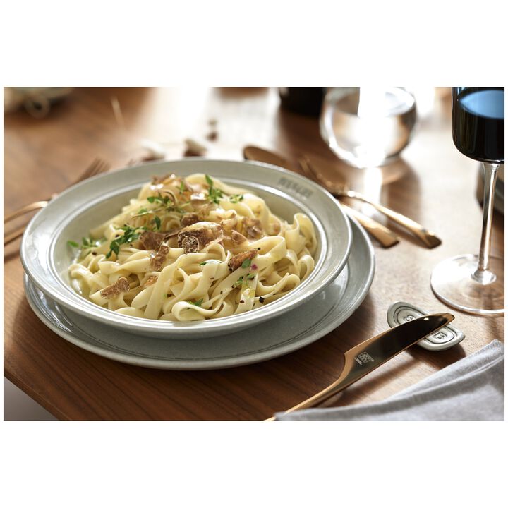 Dining Line, 24 cm ceramic Plate white truffle, large 2