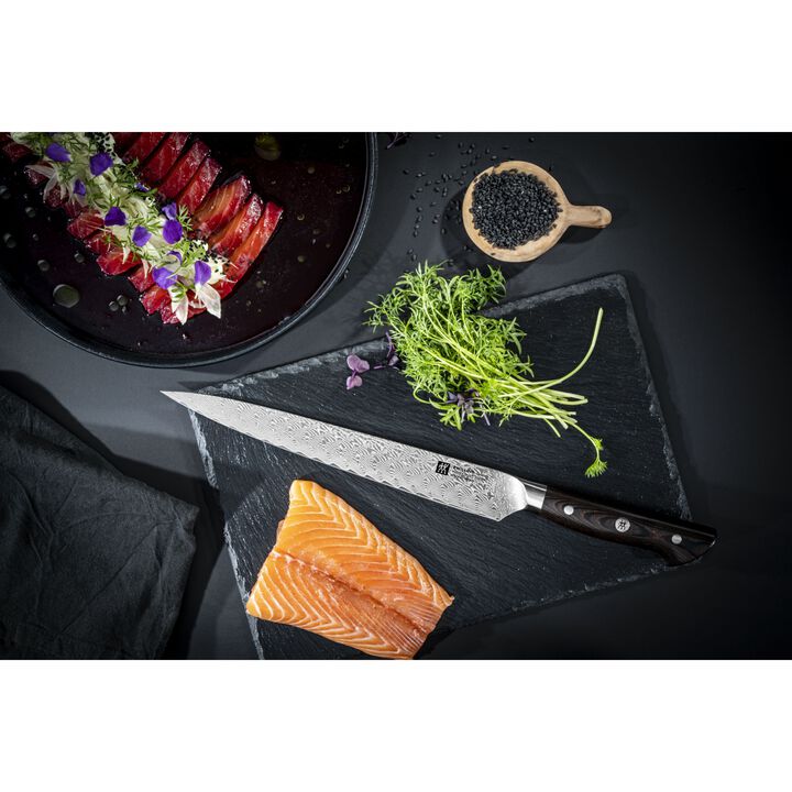 Tanrei, Couteau à trancher 23 cm, Brun, Tranchant lisse, large 3