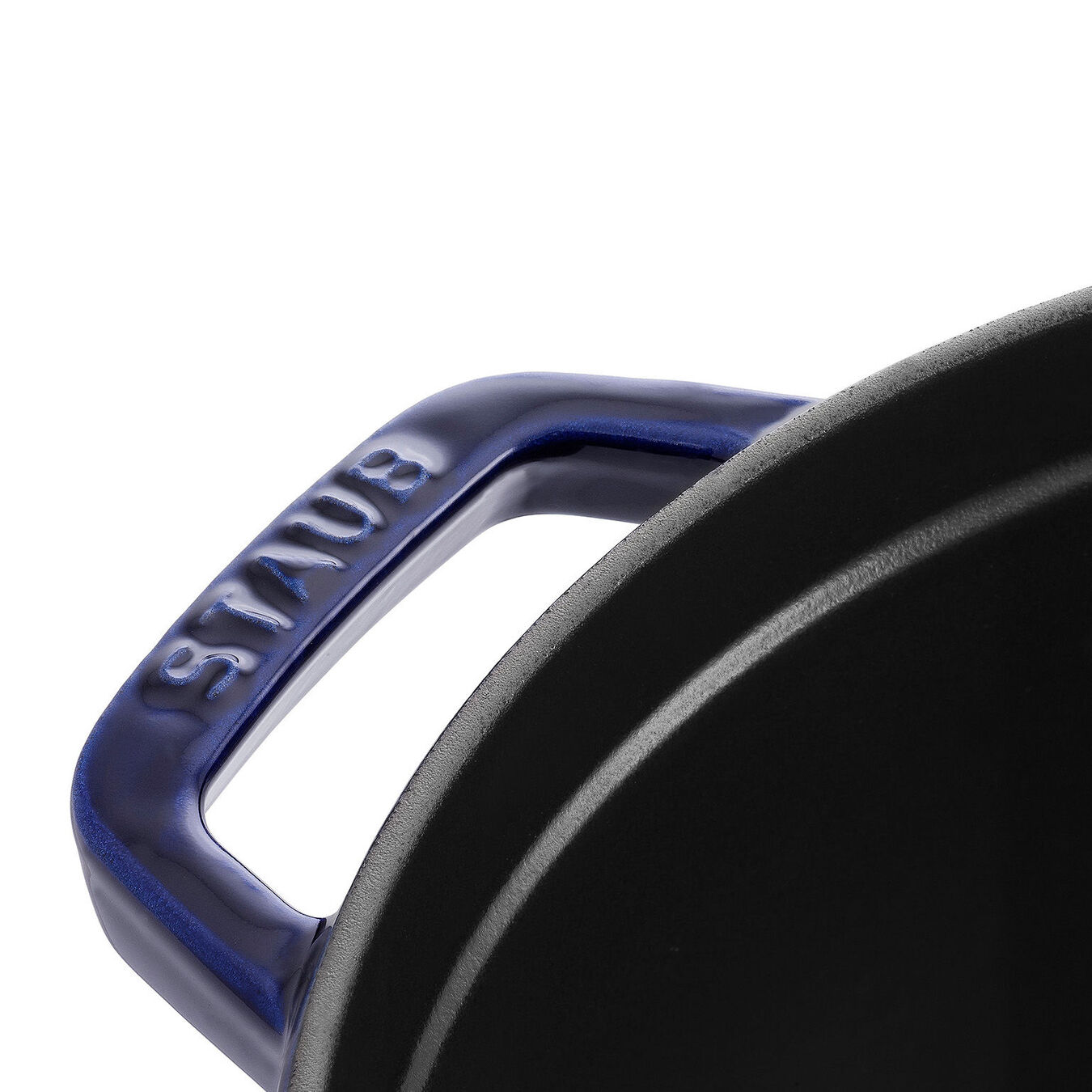 22 cm round Cast iron Cocotte dark-blue,,large 3