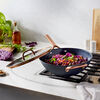 Milano, 12-inch, Wok With Glass Lid Ceramic Nonstick Titanium, Blue, small 2