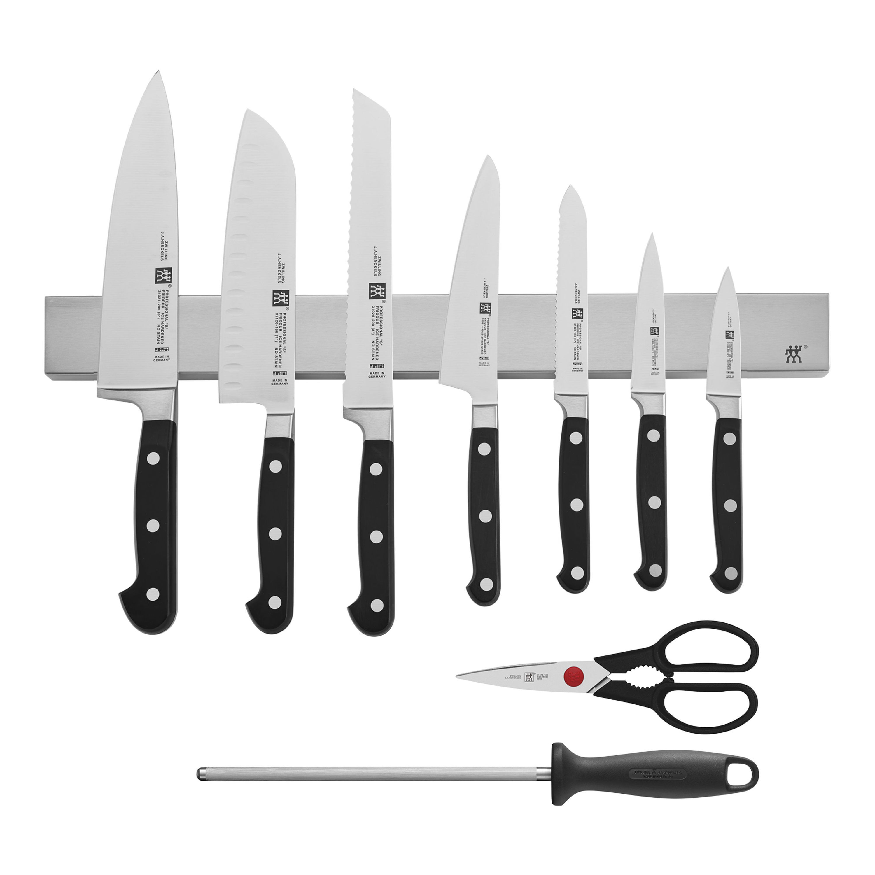 ZWILLING Professional S 10-pc, Set with Stainless Magnetic Knife Bar