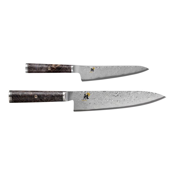 BLACK 5000MCD67, 2 Piece, Chef and Prep Knife Set, brown, large 1