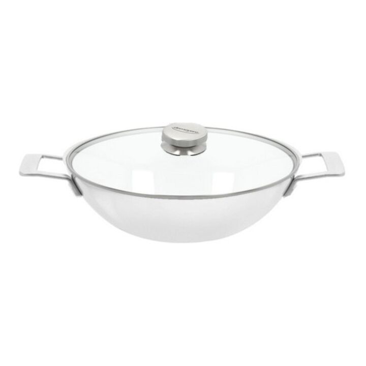 Industry 5, Wok avec couvercle en verre offert 30 cm, large 1