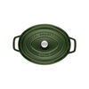 29 cm oval Cast iron Cocotte basil-green,,large