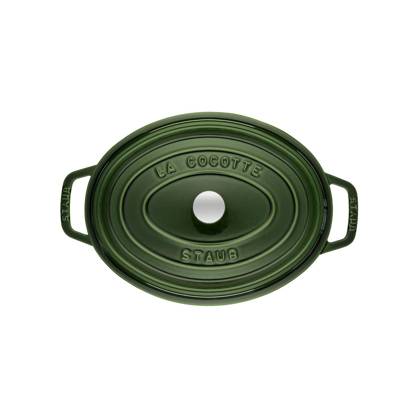 5.5 l cast iron oval Cocotte, basil-green,,large 3