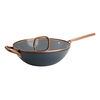 Milano, 12-inch, Wok With Glass Lid Ceramic Nonstick Titanium, Blue, small 6