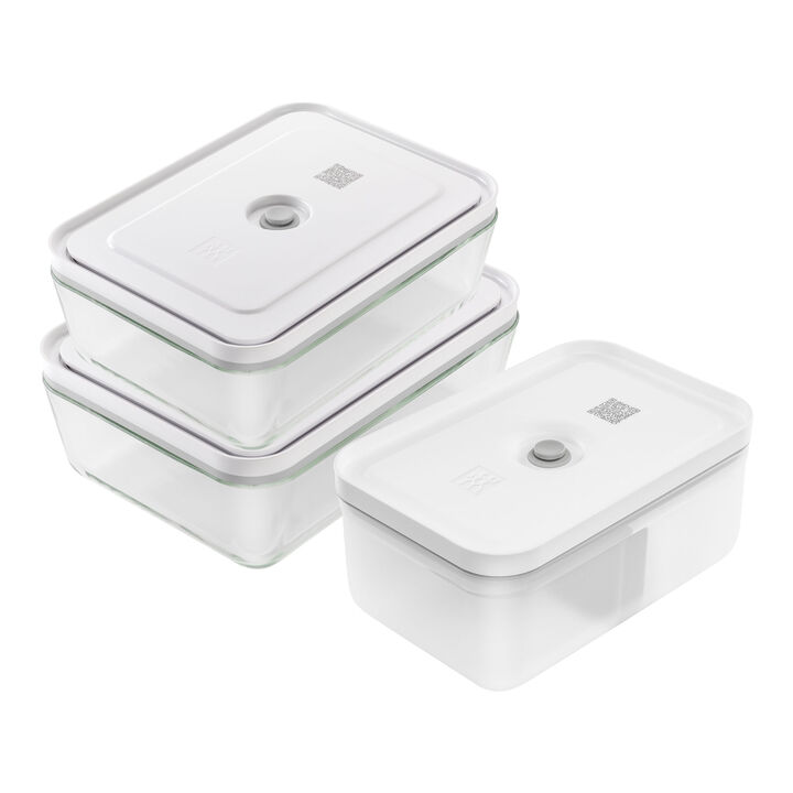 Set di contenitori sottovuoto, 3-pz. / L, grigio, Plastica / Vetro, large 1