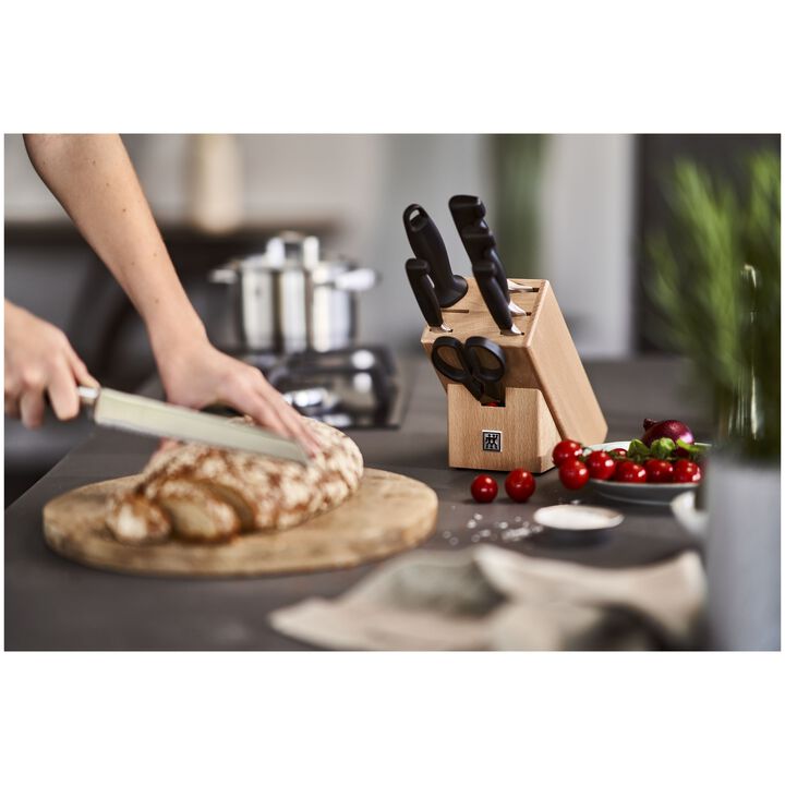 Four Star, 8-pcs, Knife block set, natural, large 3