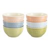Ceramique, 6-pc, Bowl set macaron, mixed colors, small 1