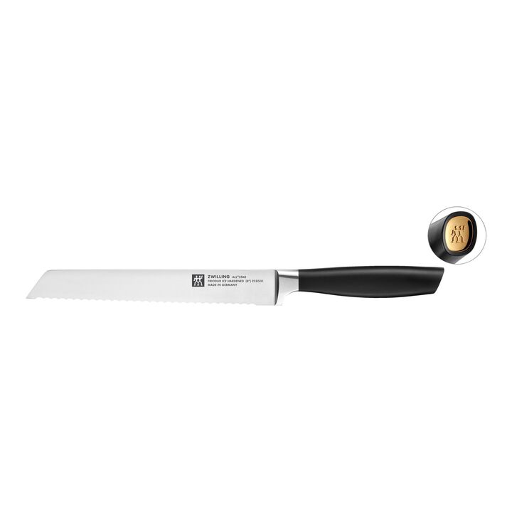 All * Star, 8-inch, Bread Knife, Gold, large 1