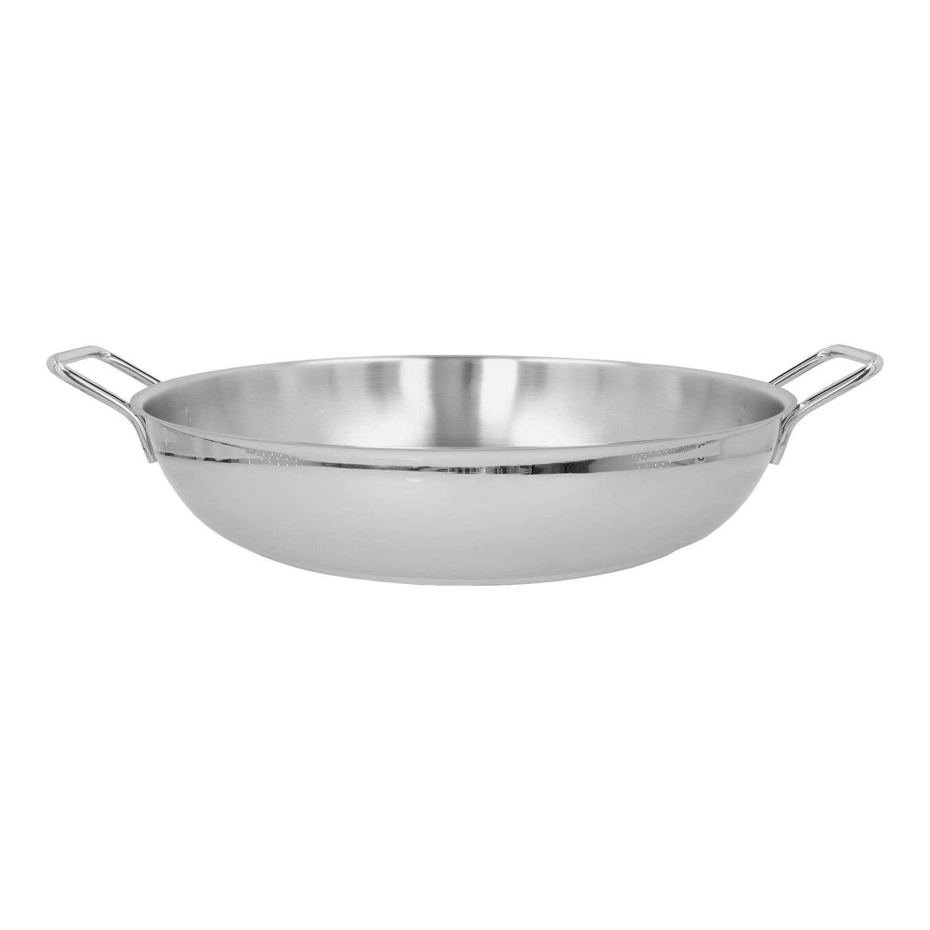 18-inch, Paella pan without lid, silver,,large 1