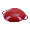 Specialities, 37 cm / 14.5 inch cast iron Wok with glass lid, cherry, small 4