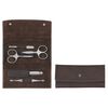 PREMIUM, 6-pc, Leather Snap Fastener Case, Brown, small 2
