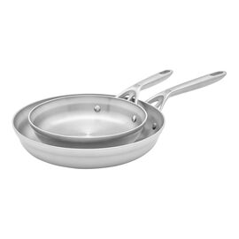 2 Piece stainless steel frying pan set