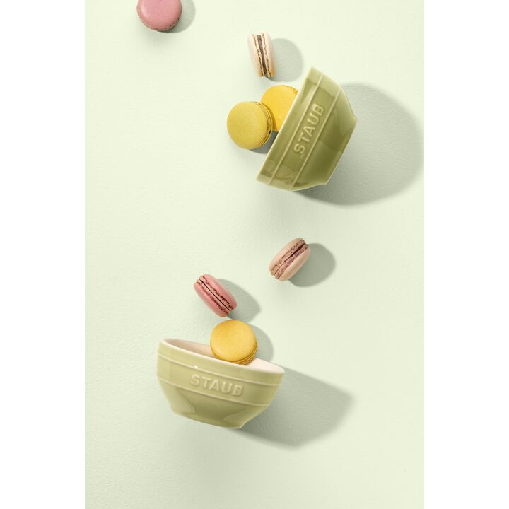 Ceramique, ボウルセット マカロングリーン 12 cm / 2-個, large 4