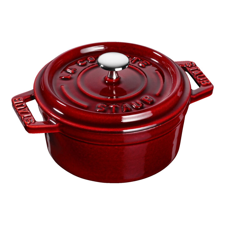 Cast Iron, 0.275 qt, Mini Round Dutch Oven, grenadine, large 3
