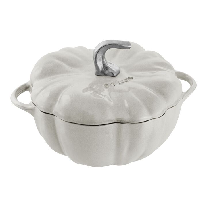 Cast Iron, 3.5 qt, Pumpkin, Dutch Oven With Stainless Steel Knob, White Truffle, large 1