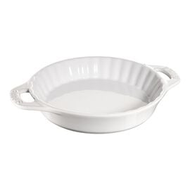 Staub Ceramique, 24 cm ceramic round Pie dish, pure-white